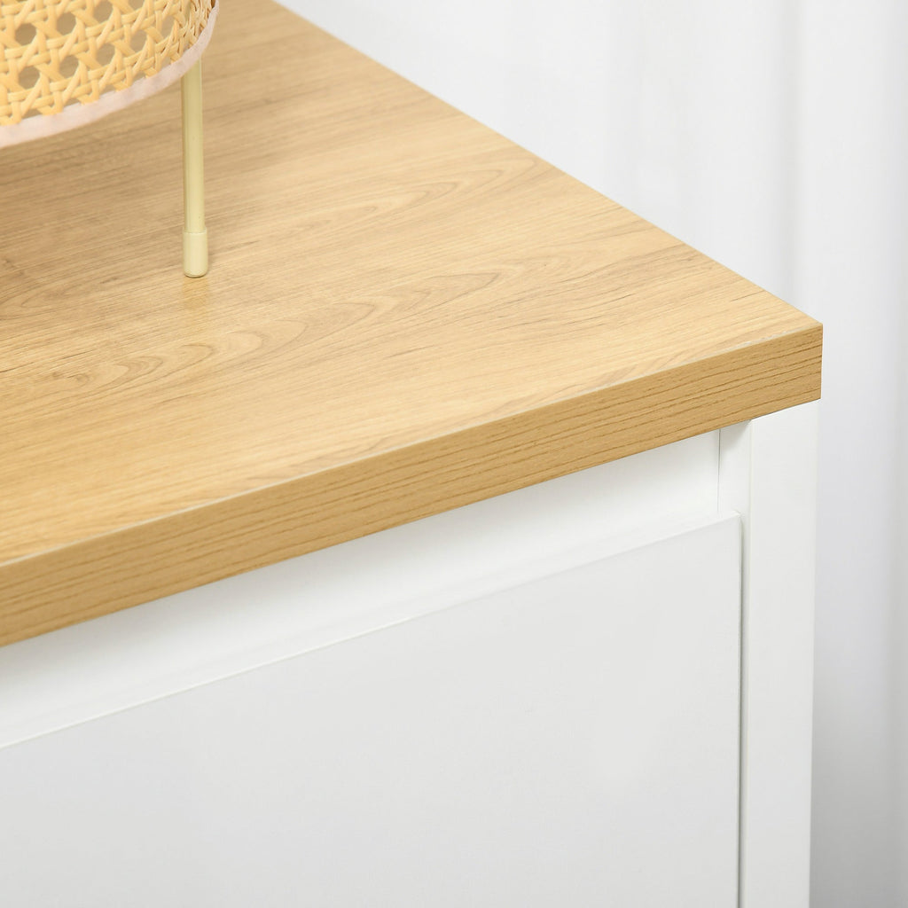 Homcom Multiuse mobile with 2 levels in chipboard and adjustable shelf, 80x37x75cm - Borgè