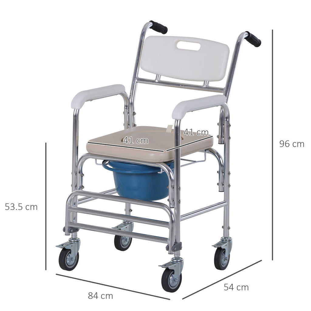 ECARE | Waterproof Wheel Chair with removable vase toilet for the elderly/disabled - Borgè