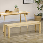 Pino wooden kitchen bench for 3 people, 150LX33x45cm, wooden color - Borgè