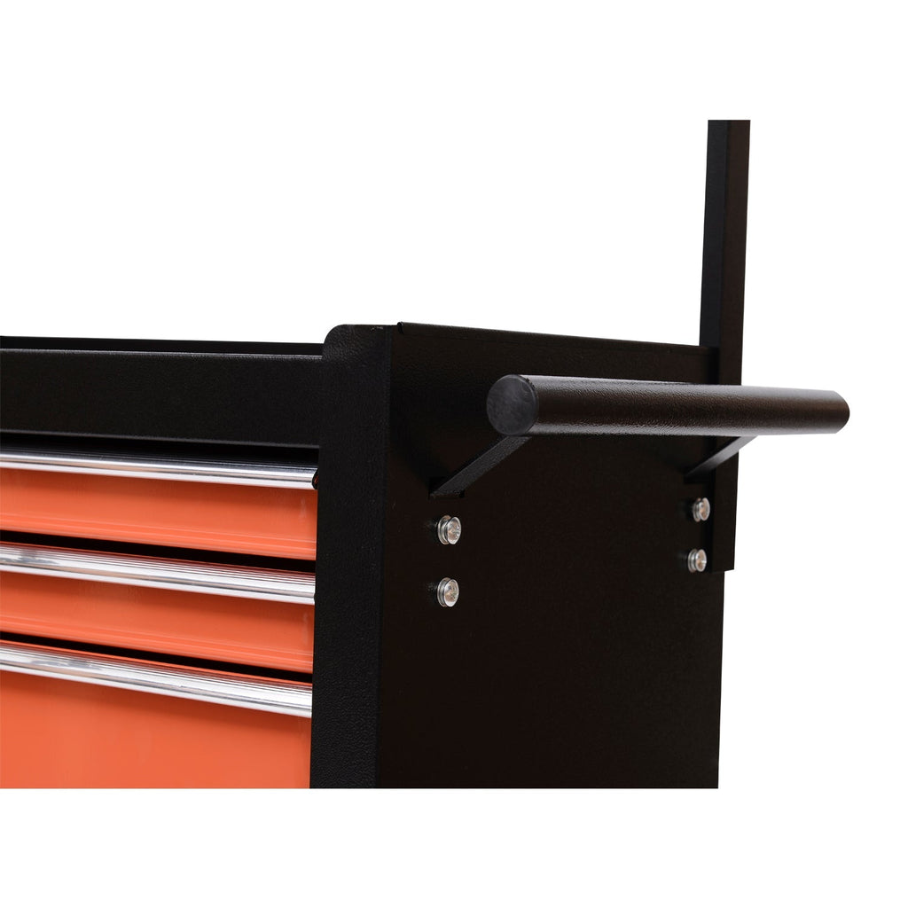 Homcom Tools Trolley Tools with chest of drawers, black and orange, 61.5x33x76cm - Borgè