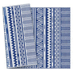 Outsunny outdoor carpet 182x274 cm folding and reversible, in blue and white polypropylene - Borgè
