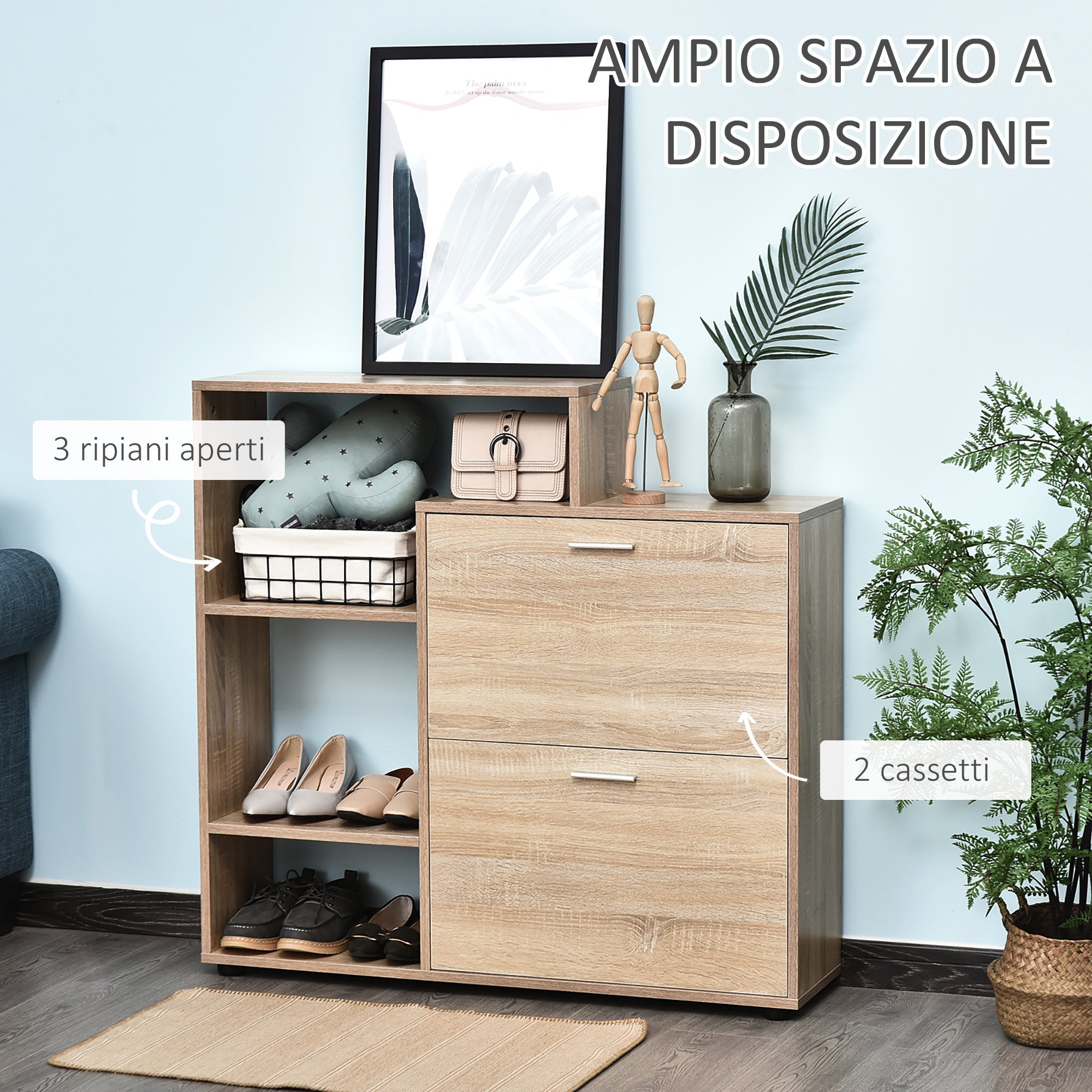 Scarpper Modern Design Elegant Entrance Space Space 20 Paia 101.5 x 25.5 x 98 cm - Borgè
