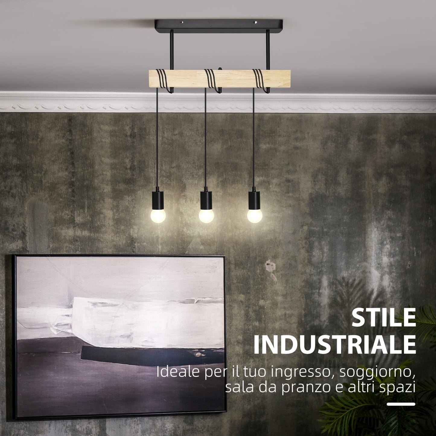 Industrial Style Suspension Chandelier |