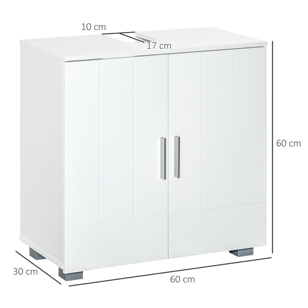 White Bathroom Sink Vanity | 60x30x60cm - Borgè