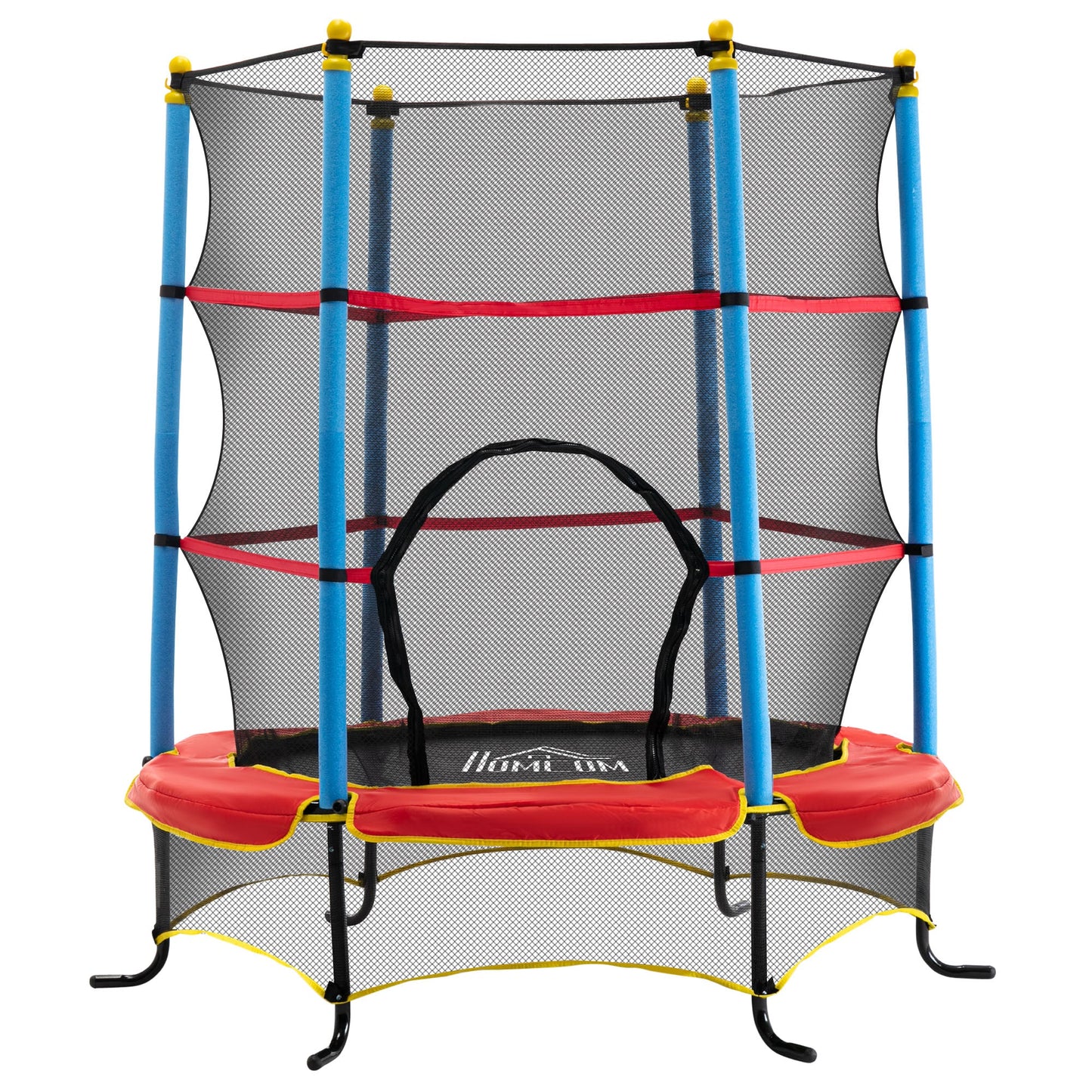 trampoline elastic and outdoor elastic trampolines for children 3-6 years, steel frame and pp rug and polyester with soft-free design, φ165x162 cm