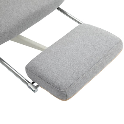 Ergonomic office armchair, lumbar cushion, pest and removable footrest, Grey 62x68x117-127cm - Borgè