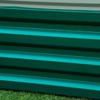 Outsunny For Open Raised Raised Garden Bed with coating, in galvanized steel, 120x60x30.5 cm, green - Borgè