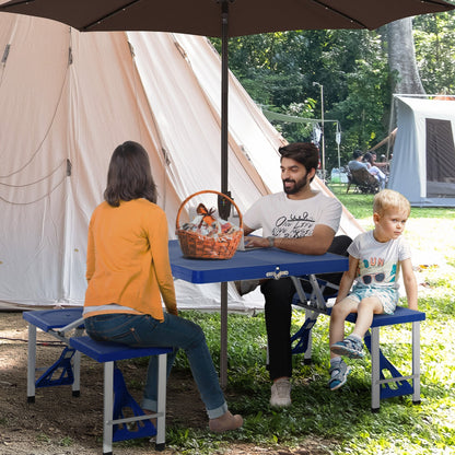 Folding Camping/Picnic Table with 4 Chairs - Borgè