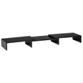 MDF monitor support with length and angle adjustable laptop, PC, printers and TV, 80-117x23.5x10cm, black - Borgè