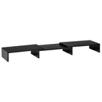 MDF monitor support with length and angle adjustable laptop, PC, printers and TV, 80-117x23.5x10cm, black - Borgè