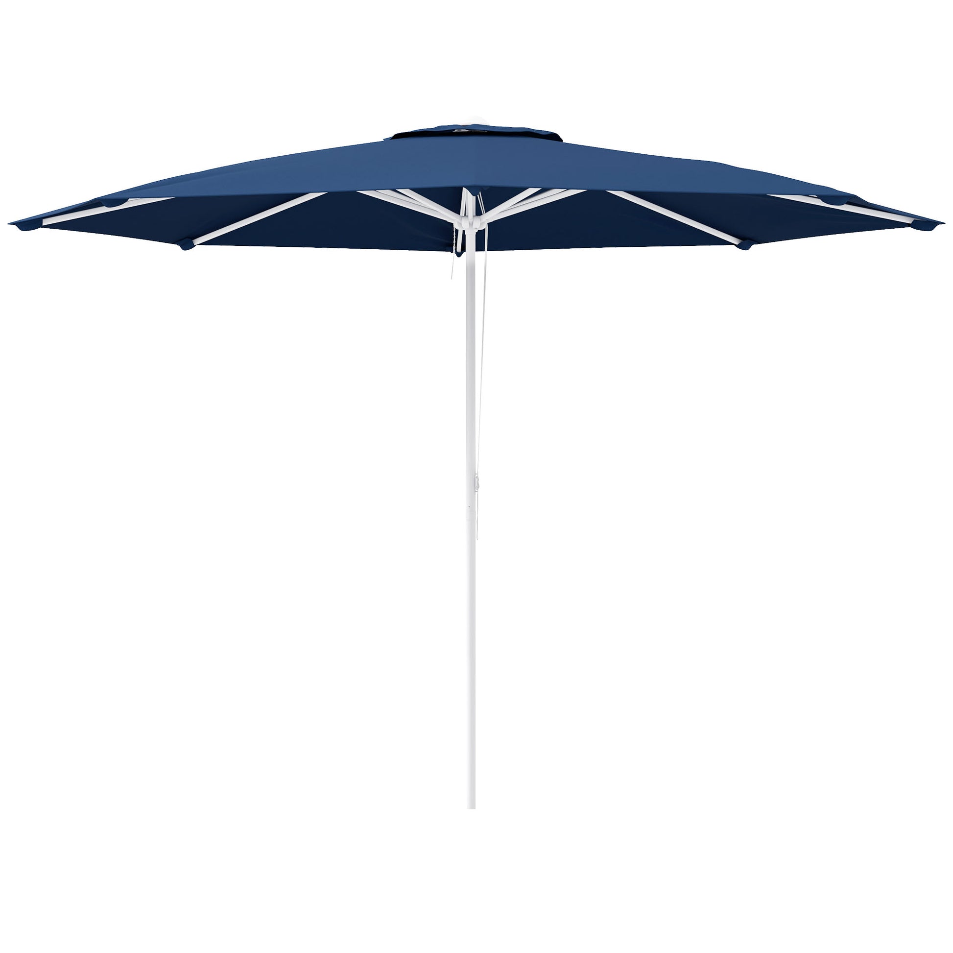 Outsunny garden umbrella with adjustable height in metal and polyester, Ã˜292x242 cm, dark blue - Borgè