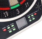 Electronic Plastic Dartboard with 6 Darts, Sound and Visual Effects, 44 x 50 x 3.2cm, Black - Borge' Group Limited