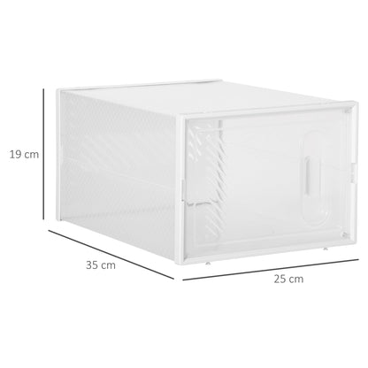 Rectangular Plastic Rectangular Mobile PP, 18 Box 25x35x19 cm for Max 43 EU shoes, clothes and books