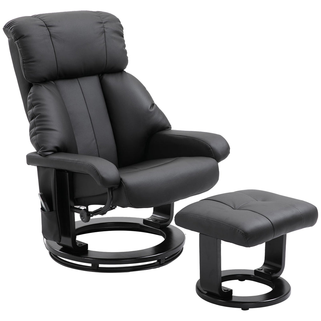 Relaxable Relaxable Armchair Massive With footrests and remote control, black - Borgè