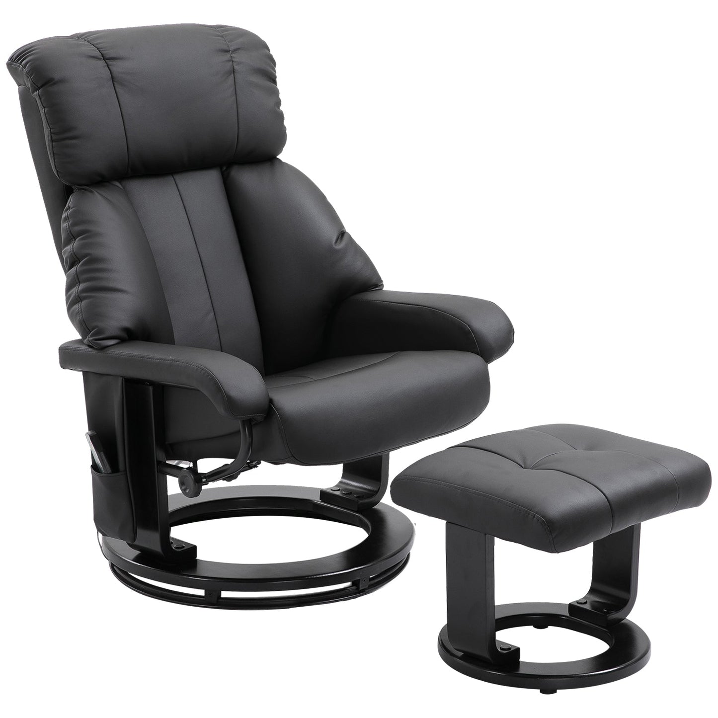 Relaxable Relaxable Armchair Massive With footrests and remote control, black