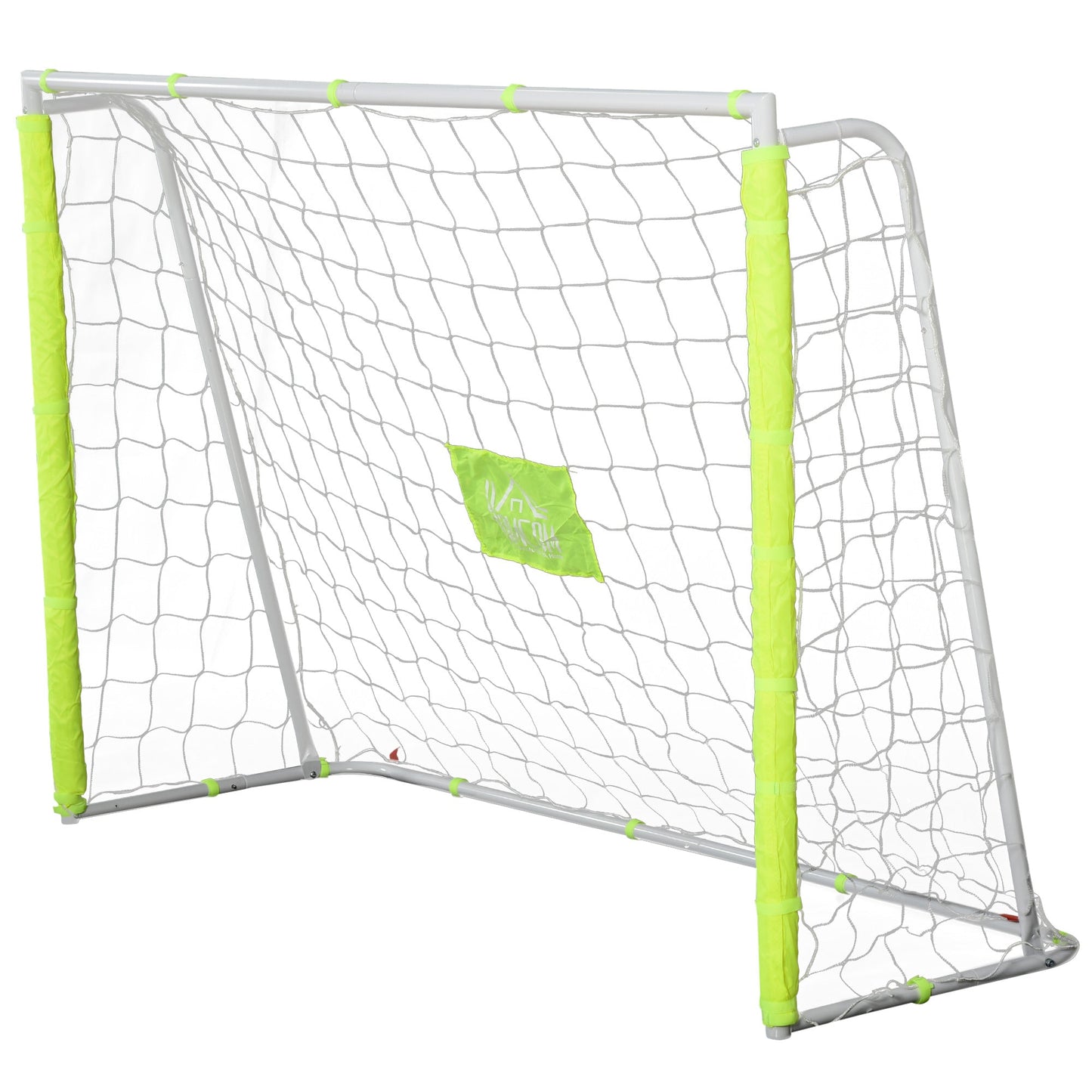 football door for adults and children net with central target and poles in yellow fabric 186x62x123cm - Borgè