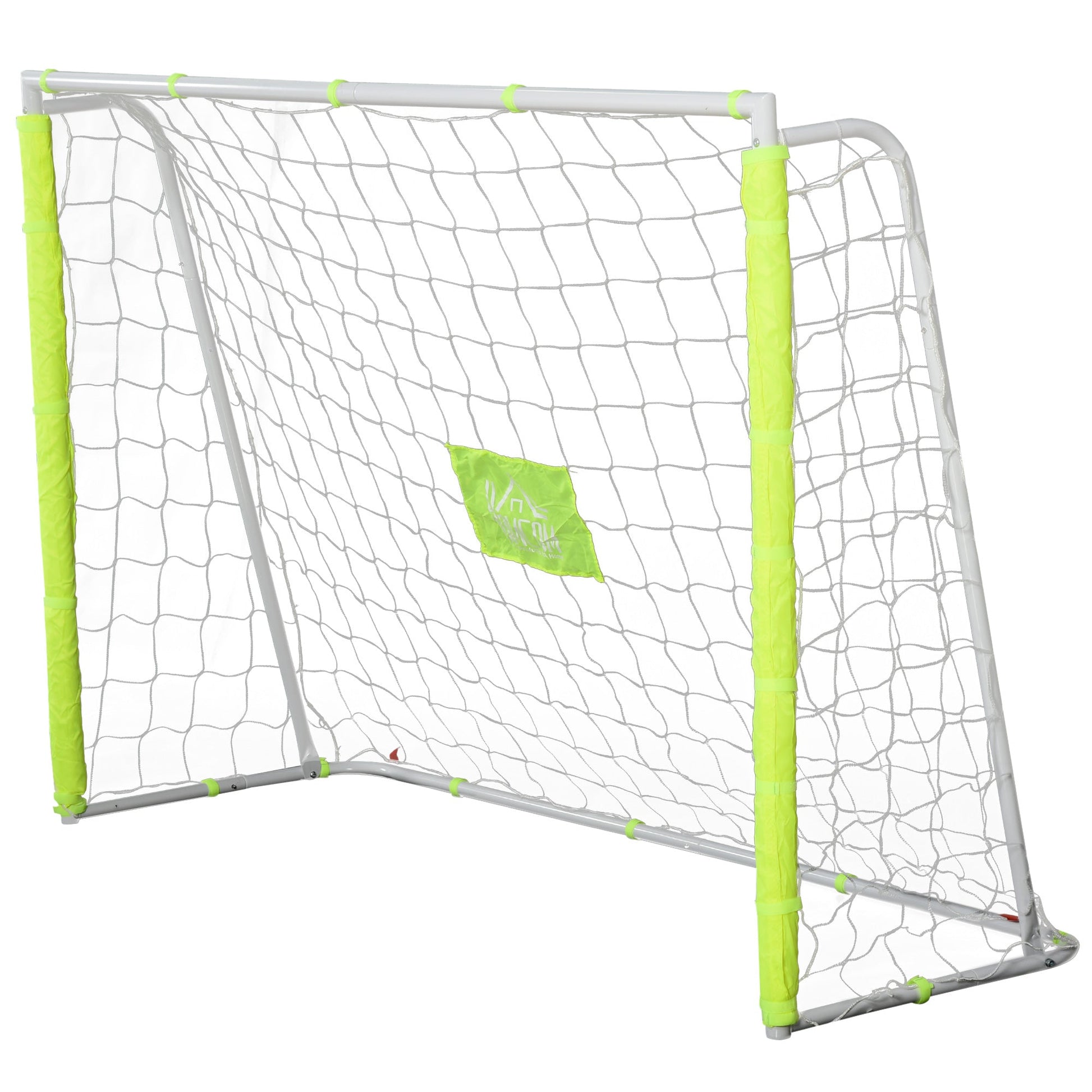 football door for adults and children net with central target and poles in yellow fabric 186x62x123cm - Borgè