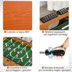 Professional Table Football for Adults and Family in MDF, Billiards Table with 2 Balls, Scoreboard and 22 Players, 122x61x80.7cm - Borge' Group Limited