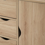 Homcom Bathroom cabinet with 4 drawers, 2nd levels and clipped handles, in chipboard, 54x29x83 cm - Borgè