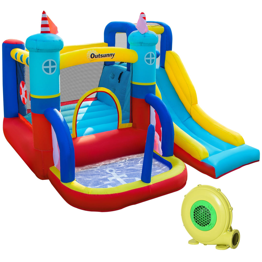 Inflatable Castle 4 in 1 Children 3-8 Years, Slide and Pool, 265x260x200cm - Borge' Group Limited