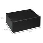 Homcom Set 2 Modern suspended bedside tables in bedroom, 40x30x15cm, black - Borgè