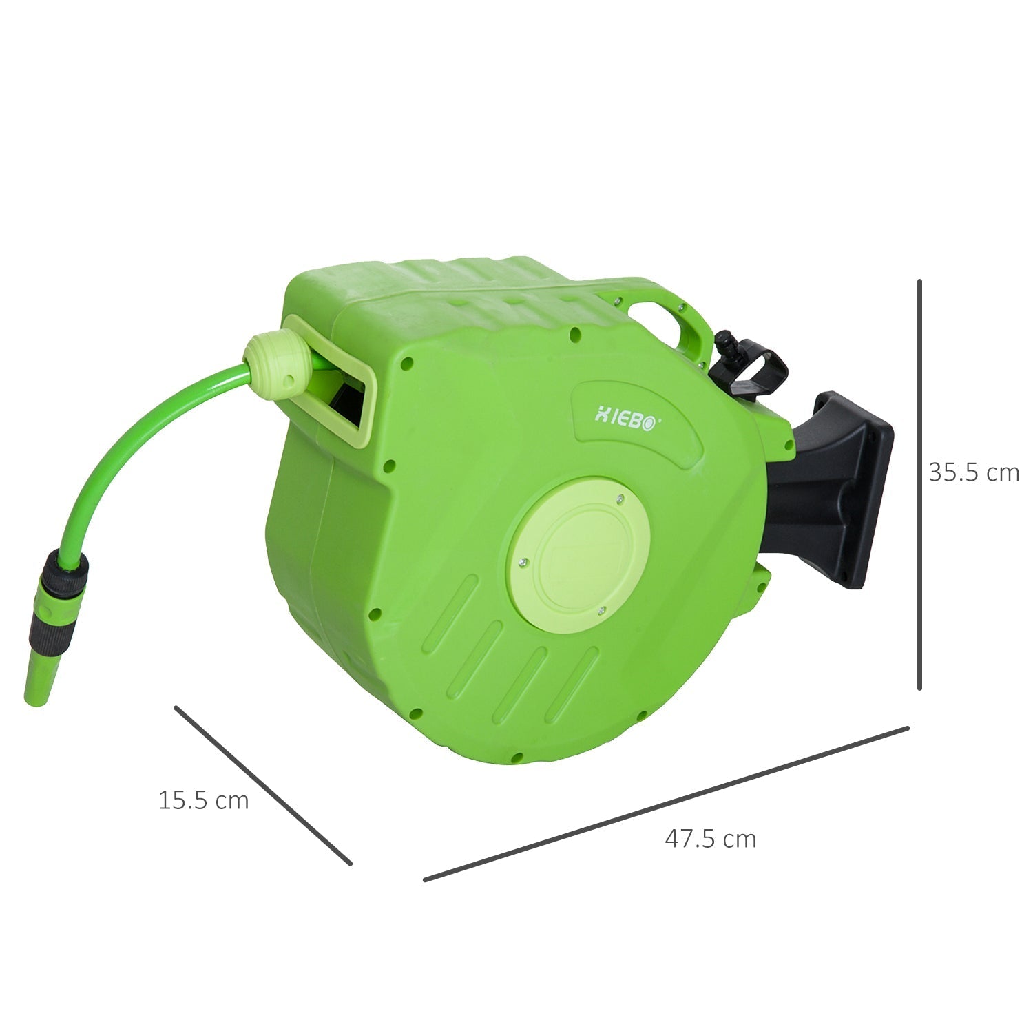 Portable Wall Mounted Hose Reel with Automatic Rewind 15m - Borge' Group Limited