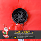 Santa Claus Waterproofing Waterproof Outdoor with 120cm LED lights - Red - Borgè