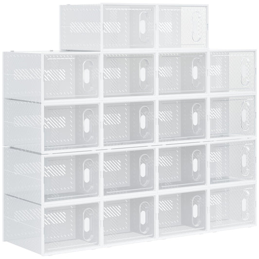 Mobile Mobile Modular Space Modular, 18 cubes 28x36x21 cm in plastic PP, white - Borgè