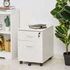 White wooden door -to -wooden docking with 2 drawers 40 x 44 x 54.6cm - Borgè