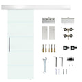 Sliding Glass stripes with aluminum track, 75x210cm - Borgè