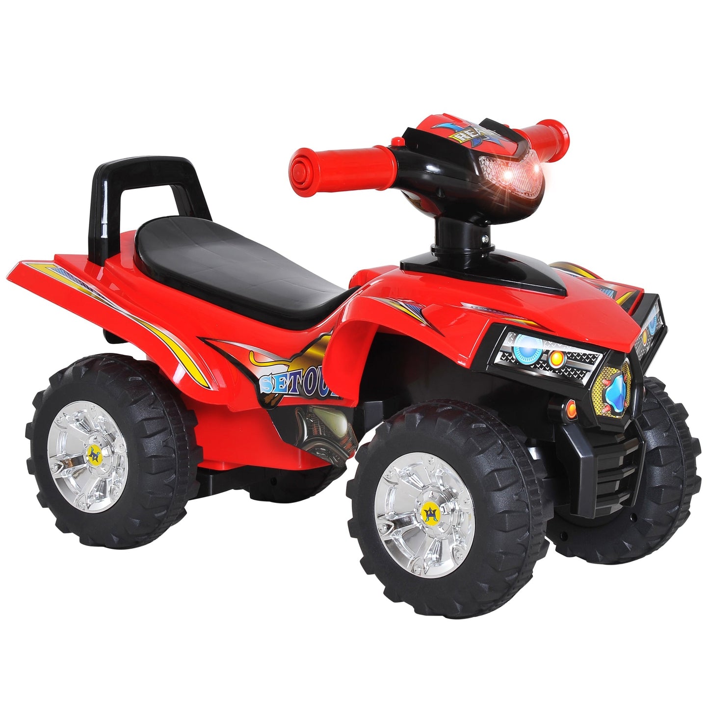 quad toy toy for children with 4 wheels clacson music light 60 Ã— 38 Ã— 42cm in red pp - Borgè