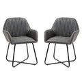 Set 2 Modern Chairs For Dining Room Kitchen or Starting Starting Padded in Similarpelle - Grey - Borgè