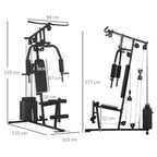 Fitness Station with 45kg Weights (135x103x210cm) - Borge' Group Limited