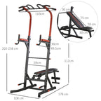 Folding station Multiuse training, tractions bar, Roman chair - Borgè