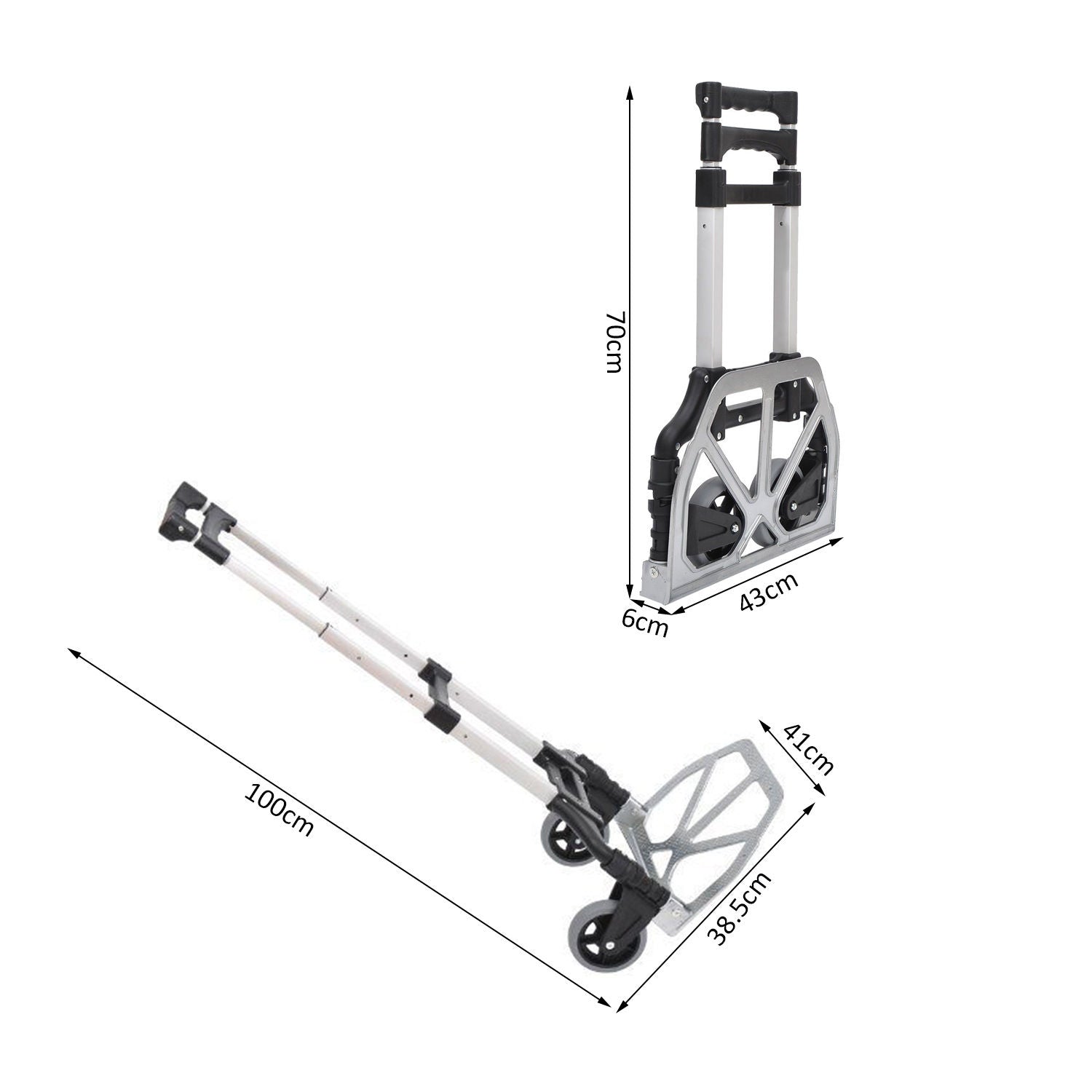 Outsunny hand -folding aluminum paste carrier - Borgè