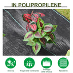 Outsunny 50x1m PP Draining and Breathable Mulch Sheet for Vegetable Garden, Greenhouse and Garden, Black - Borgè