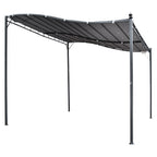 Outsunny Gazebo Pergola 3x3m Garden with Grey waterproof curtain - Borgè