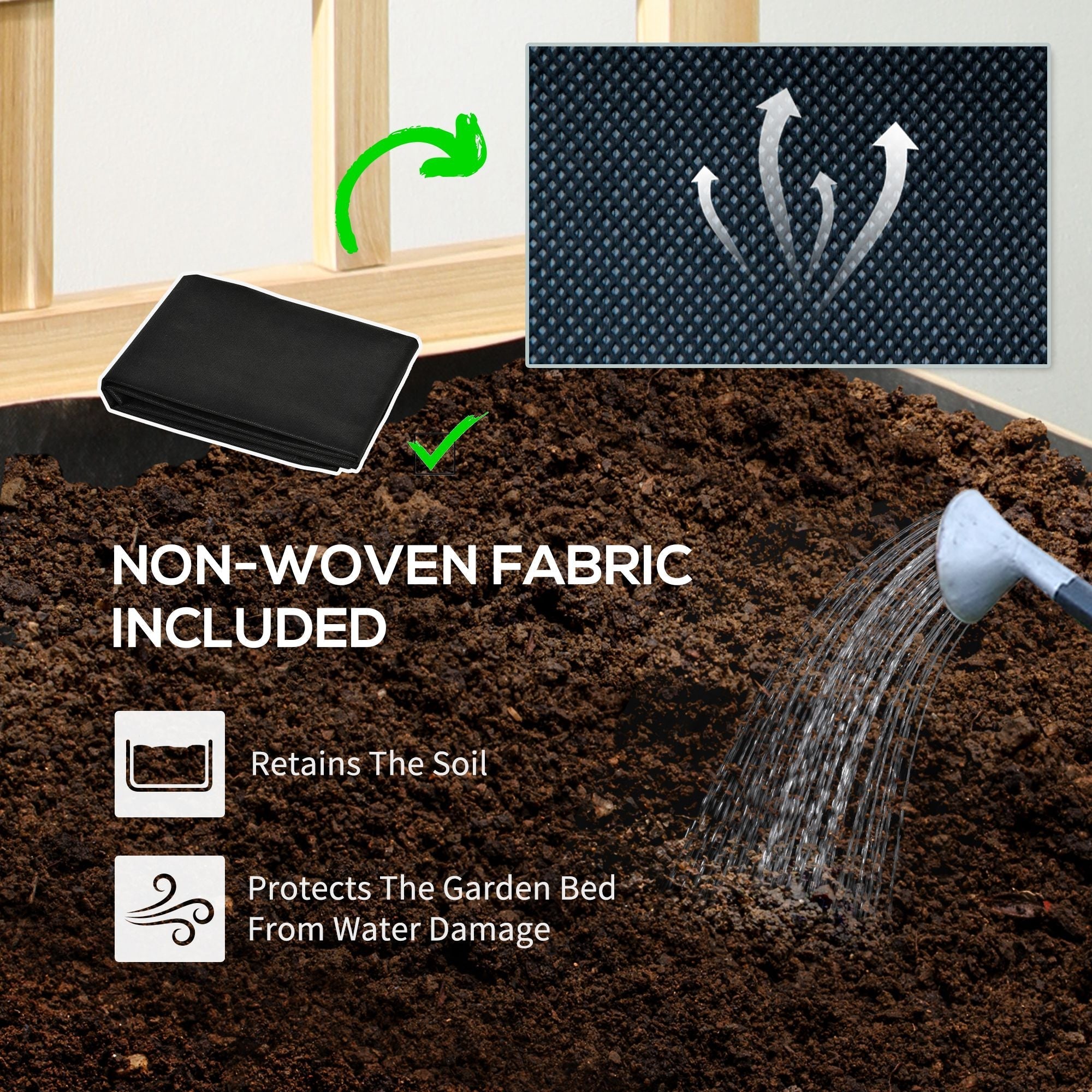 Outdoor Planter in Fir Wood with Trellis and Drainage Holes, 90x43x150 cm - Borge' Group Limited