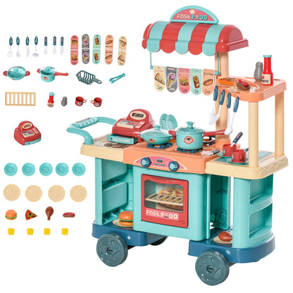 Kitchen for children 3-6 years with 50 accessories included - Borgè