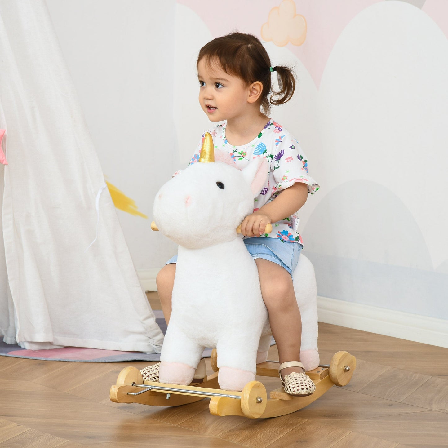 White Rocking Unicorn | 3-6 Years - Borgè