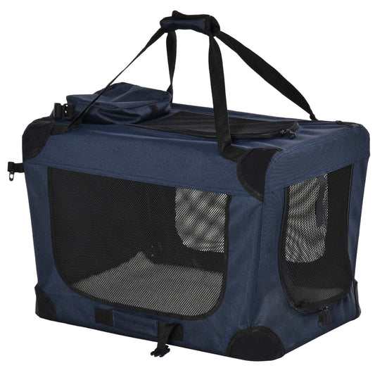 PAWHUT 3 input dog bag with pillow and storage bags, in blue oxford fabric and metal, 70x51x50 cm - Borgè