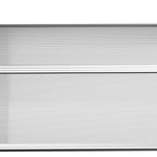 Outsunny exterior canopy curved with screws and bolts included, in polycarbonate, pp and aluminum, 122x89x24 cm - Borgè
