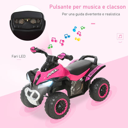 Quad for children riding hard with lights and sounds, 18-36 months - Borgè