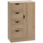 Homcom Bathroom cabinet with 4 drawers, 2nd levels and clipped handles, in chipboard, 54x29x83 cm - Borgè