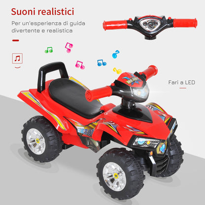 quad toy toy for children with 4 wheels clacson music light 60 Ã— 38 Ã— 42cm in red pp - Borgè