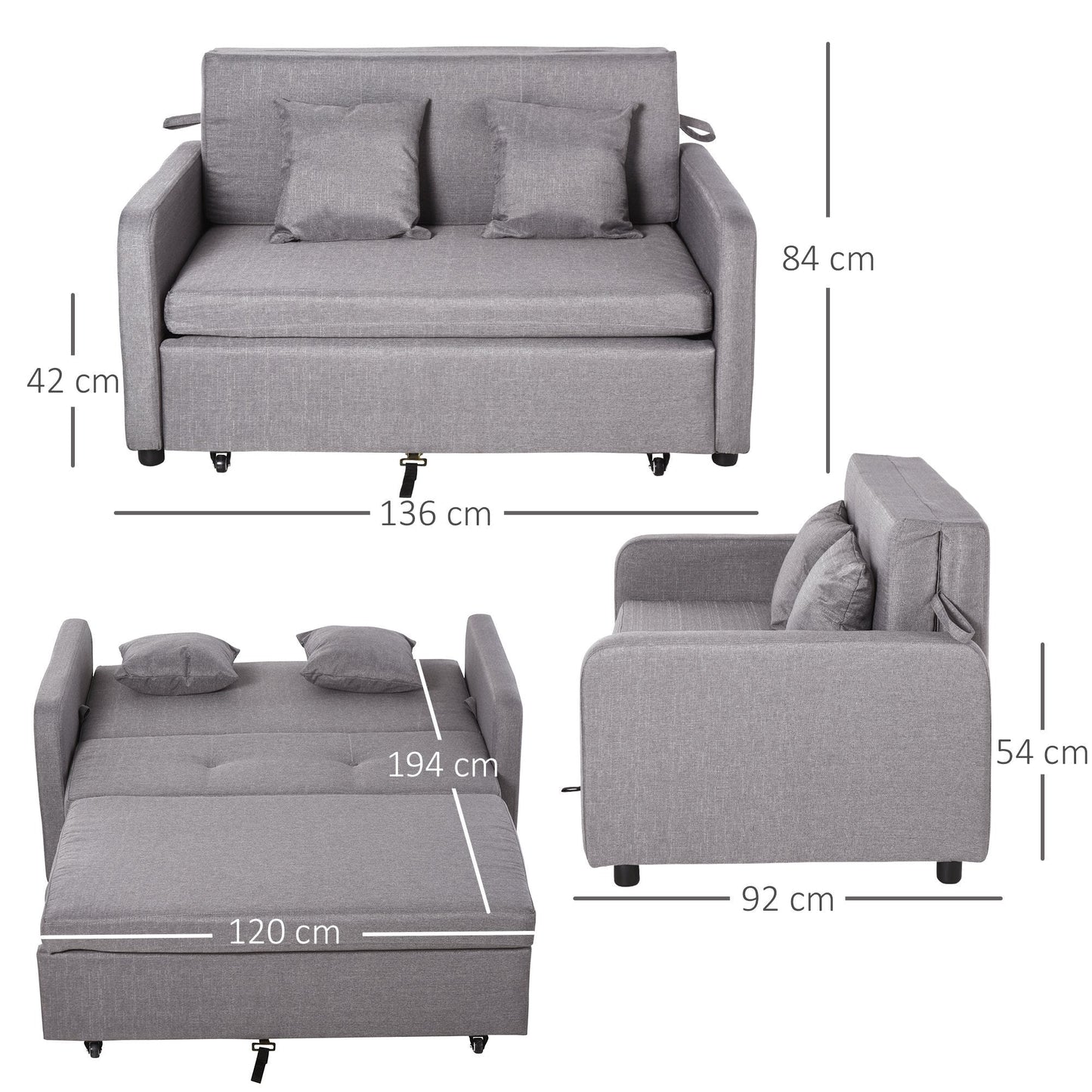 SOFA BED | 2 Seater Sofa into a Single Bed