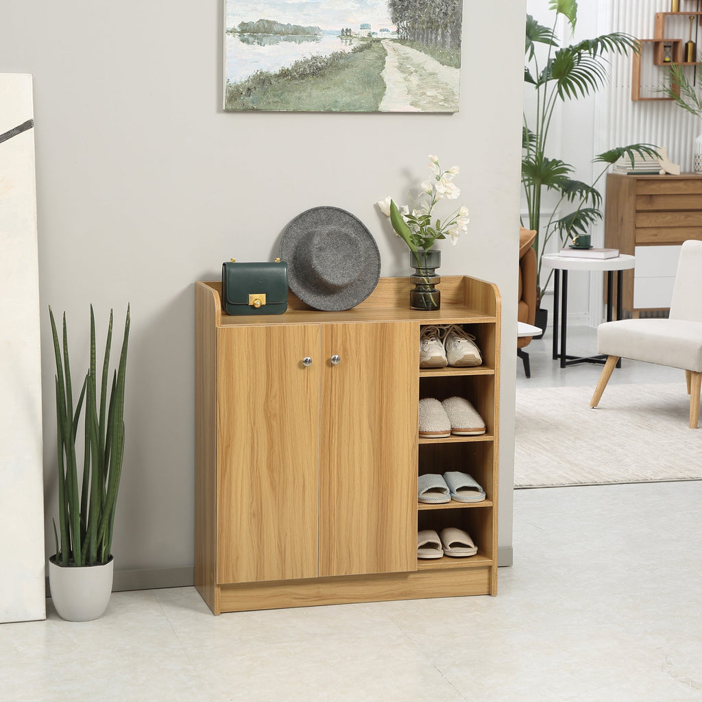 SCANDIO SCANDIZE WRIGHT AND MODERN WOOD FOR 12 PAIA WITH 4 OPEN BOARDS, 83x30x90 cm, clear brown - Borgè