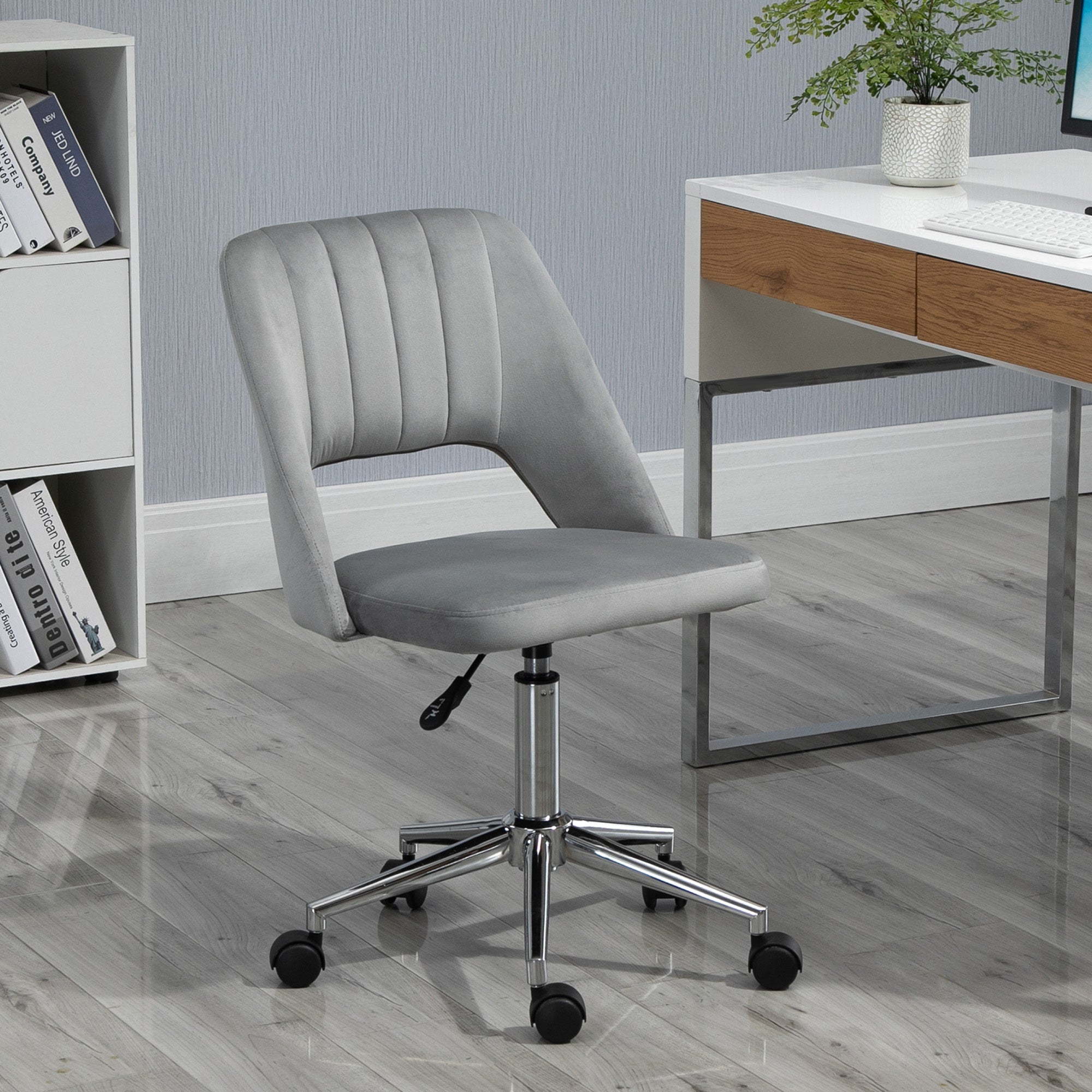 Winter chair of house padding swivel and adjustable height - Grey height - Borgè
