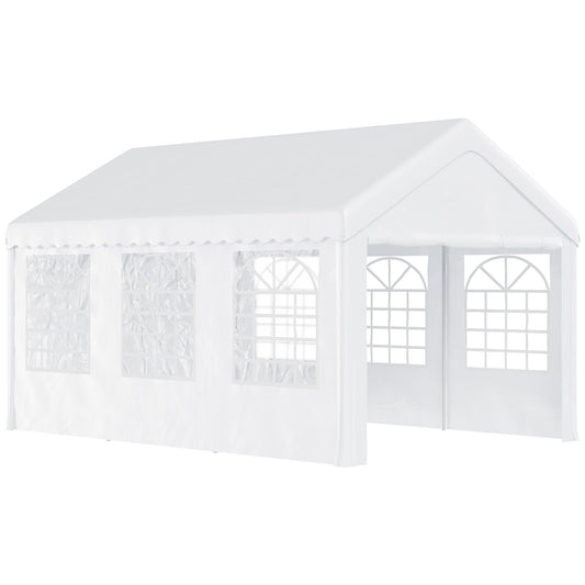 Outsunny outdoor gazebo tent for wedding wedding steel frame 6 x 4 m - Borgè