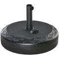 Round Umbrella Base Ø55cm Plastic 30kg for Ø38-48mm Poles, Black - Borge' Group Limited